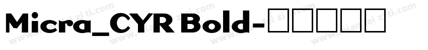 Micra_CYR Bold字体转换